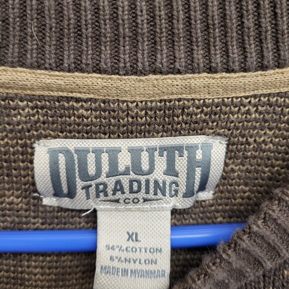 Duluth Trading‎ Co. Men's Birdseye All Over Crew Sweater Size XL Strongarm Heavy - Picture 4 of 6